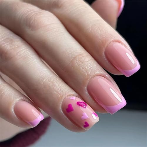 Elegant Square Press-On Nails with Stylish Design - Quick Manicure for All Occasions