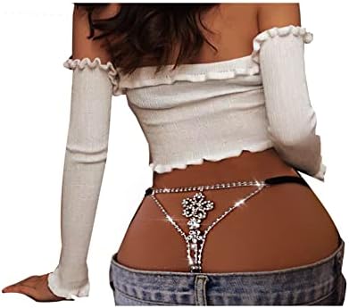 Sexy Adjustable Rhinestone G-String Underpants for Glamorous Flair and Seductive Style