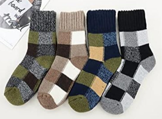 Winter Wool Blend Women's Socks - Cozy Multi Pack Crew Cut Socks