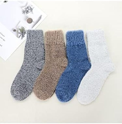 Winter Wool Blend Women's Socks - Cozy Multi Pack Crew Cut Socks