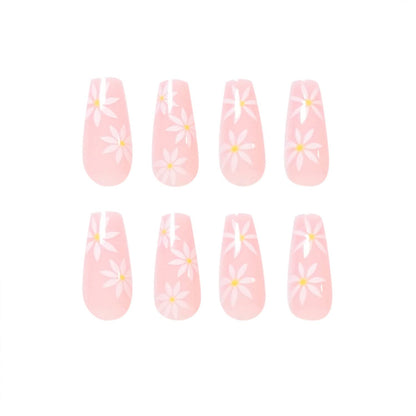 Designer Acrylic Press-On Nails Set - Long Acrylic Press-On Nails with Detailed Artwork- Free Shipping