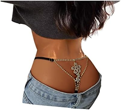 Sexy Adjustable Rhinestone G-String Underpants for Glamorous Flair and Seductive Style