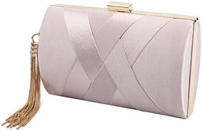 Luxury Silk Clutch with Sophisticated Tassel Charm: Ideal for Prom,Weddings and Galas