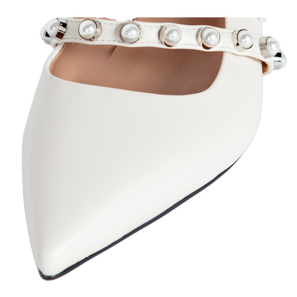 Sophia Slingback Pumps Ivory Extended Sizes - Free Shipping
