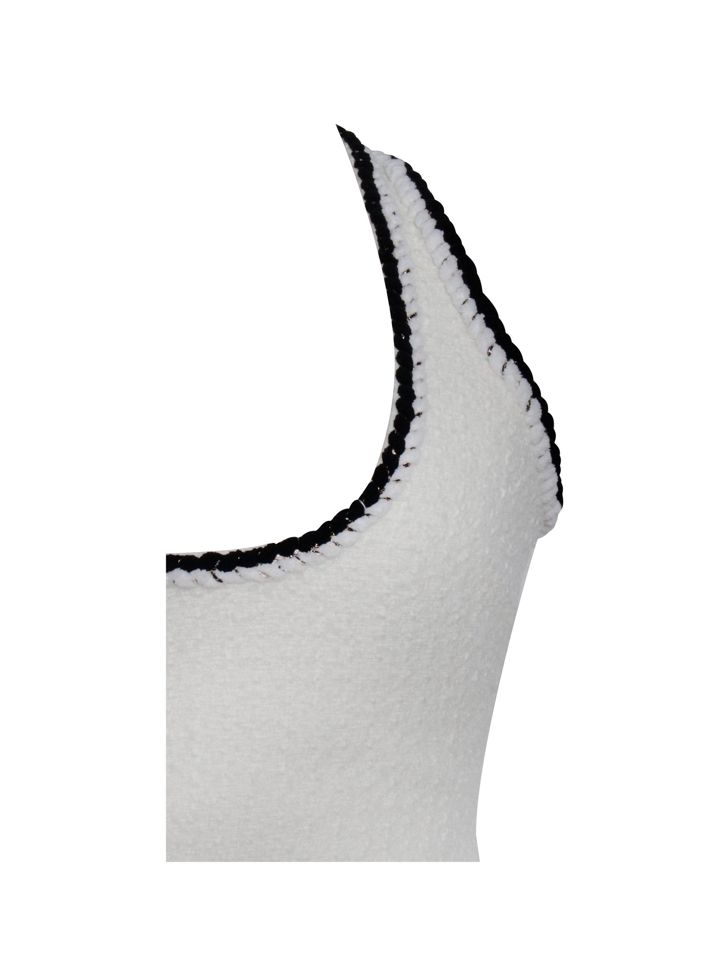 Miss Circle Natalie U Neck Halter Drop Waist Tweed Midi Dress - Free Shipping