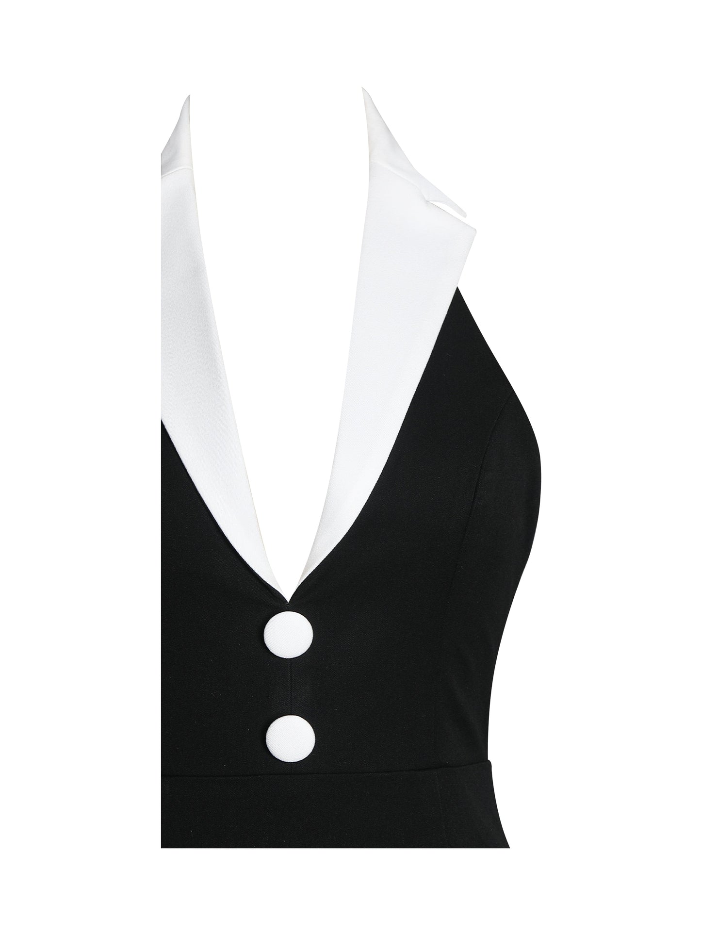 Miss Circle Raelyn Black and White Business Casual Maxi Dress - Free Shipping