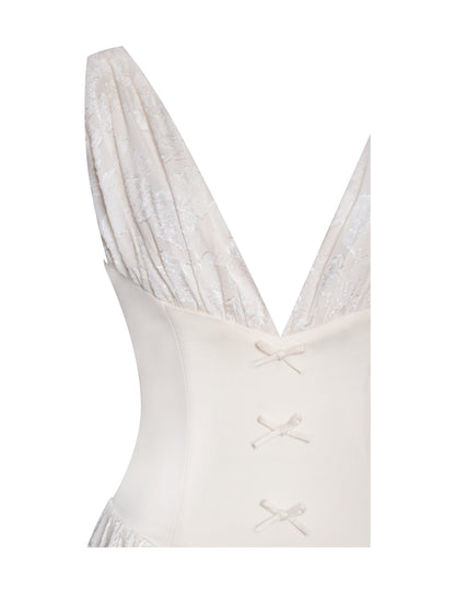 Miss Circle Sabrina Butter Yellow High Slit Jacquard Maxi Dress - Free Shipping