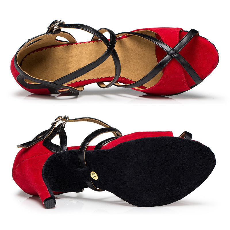 Soft Suede Sole Latin Dance Stiletto Heels – Free Shipping