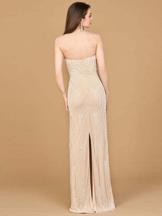 Strapless Beaded Wedding Gown - Free Shipping