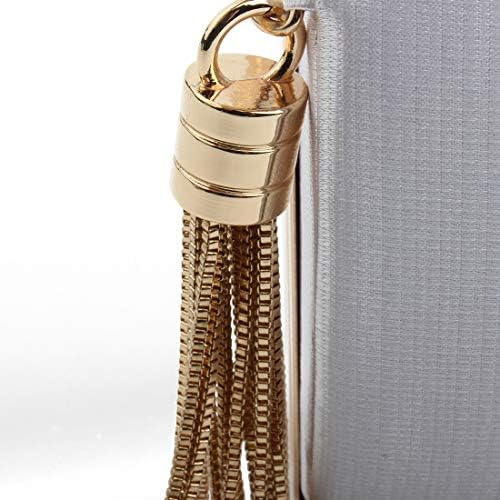 Luxury Silk Clutch with Sophisticated Tassel Charm: Ideal for Prom,Weddings and Galas