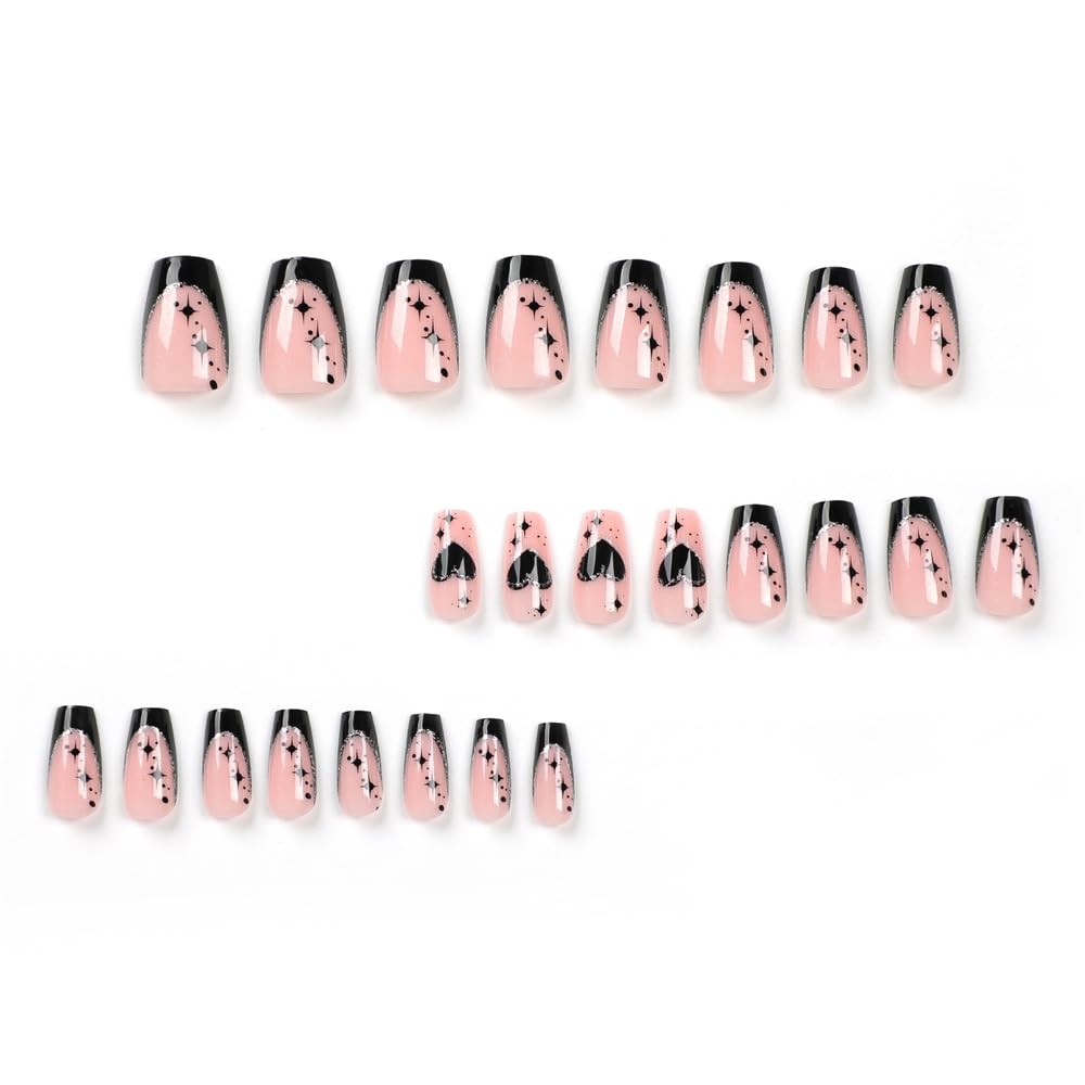 Trendy Press-On Nail Collection – Complete Press-On Gel Nail Kit, Medium Length with Unique Designs- Free Shipping