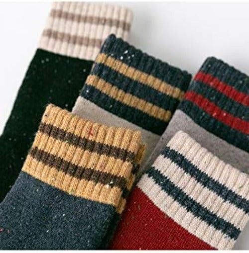 Winter Wool Blend Women's Socks - Cozy Multi Pack Crew Cut Socks