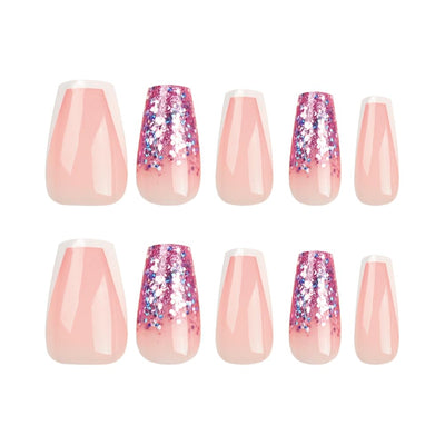 Trendy Press-On Nail Collection – Complete Press-On Gel Nail Kit, Medium Length with Unique Designs- Free Shipping