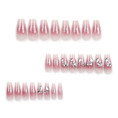 Trendy Press-On Nail Collection – Complete Press-On Gel Nail Kit, Medium Length with Unique Designs- Free Shipping