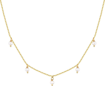 Stylish Station Necklace Simulated Diamond 14K GP Cubic Zirconia  - Free Shipping