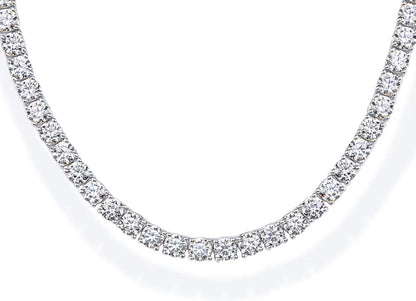 Chic Diamond Tennis Necklace 14K GP Cubic Zirconia - Free Shipping