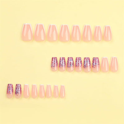 Trendy Press-On Nail Collection – Complete Press-On Gel Nail Kit, Medium Length with Unique Designs- Free Shipping