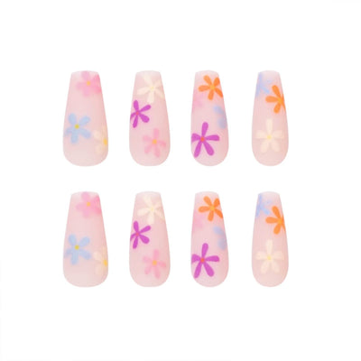 Designer Acrylic Press-On Nails Set - Long Acrylic Press-On Nails with Detailed Artwork- Free Shipping