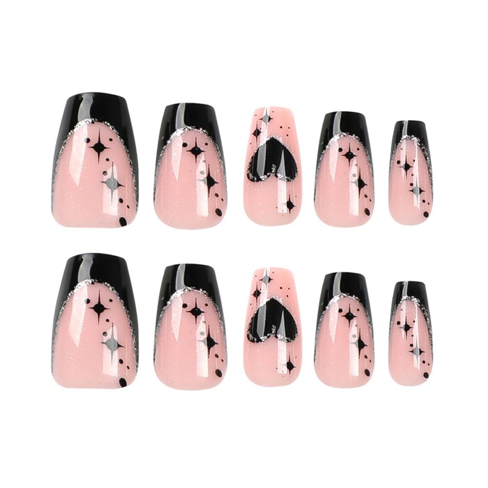 Trendy Press-On Nail Collection – Complete Press-On Gel Nail Kit, Medium Length with Unique Designs- Free Shipping