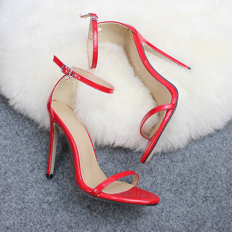 Fish Mouth Buckle High Heel Open-Toe Stiletto High Heels - Free Shipping