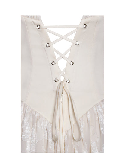 Miss Circle Sabrina Butter Yellow High Slit Jacquard Maxi Dress - Free Shipping