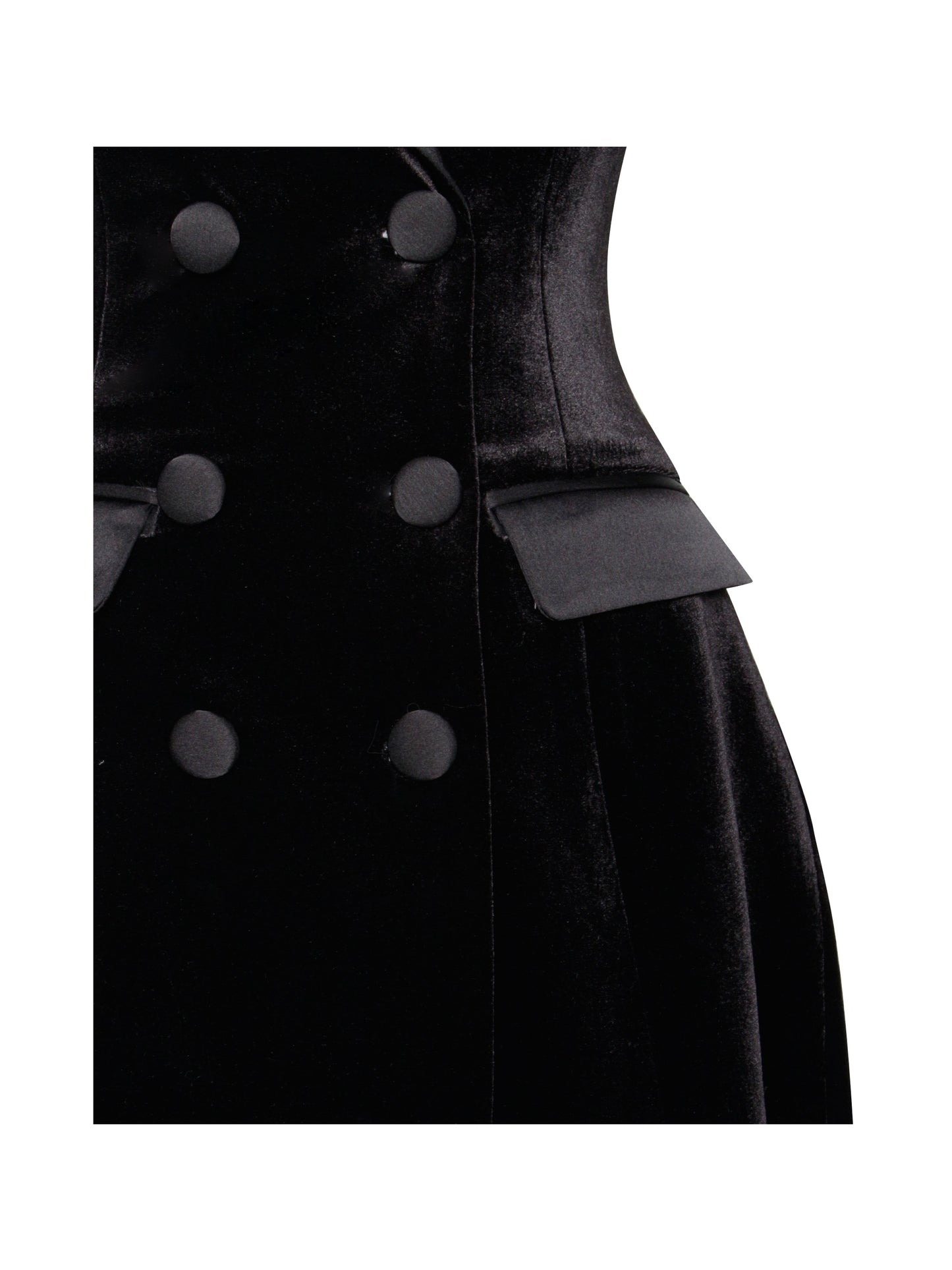 Miss Circle Calista Black Velvet Blazer Mini Dress - Free Shipping