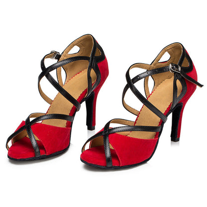 Soft Suede Sole Latin Dance Stiletto Heels – Free Shipping