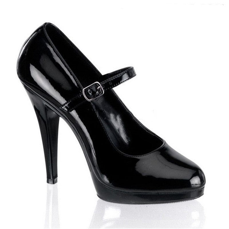 Cutout Waterproof Open-Toe PU High Heels - Free Shipping