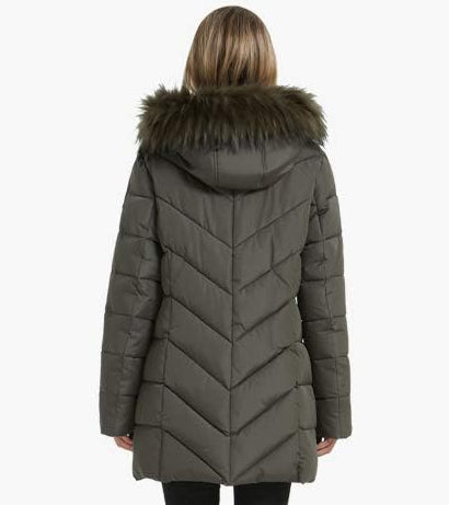 Stylish Faux Fur Hooded Zipper Button Closure Quilted Parka Jacket (XS–3XL) – Free Shipping