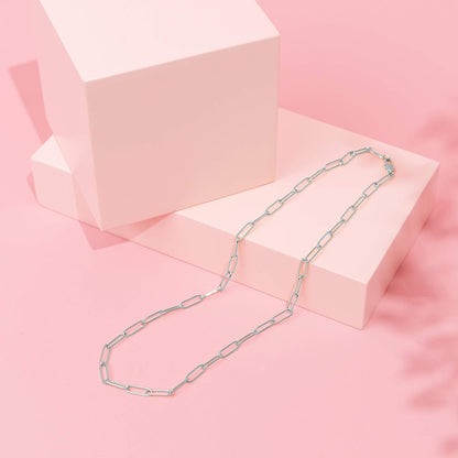 Trendy Paperclip Chain 14K GP Adjustable Necklace - Free Shipping