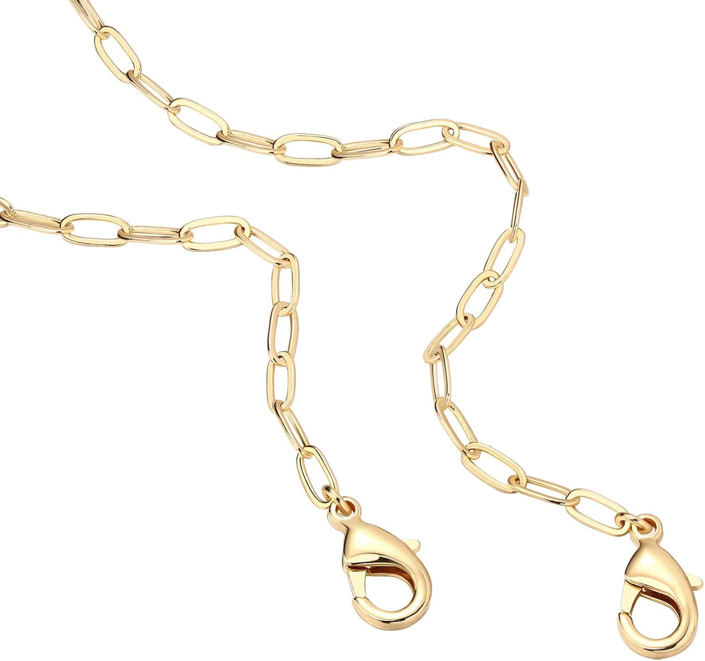 Trendy Paperclip Chain 14K GP Adjustable Necklace - Free Shipping