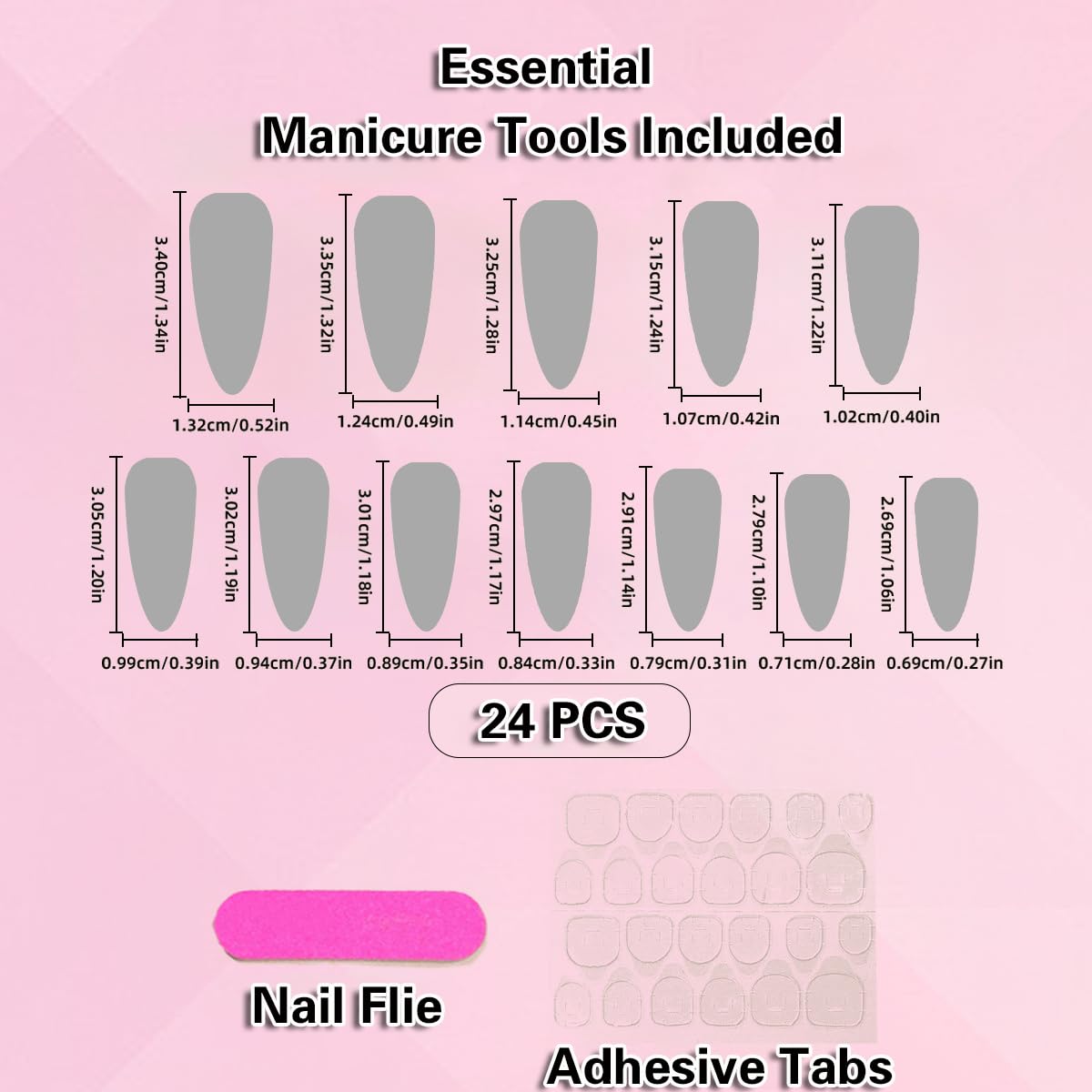 Stiletto Black Moon Stars Press On Long Fancy Fake Nails French Tips-Free Shipping