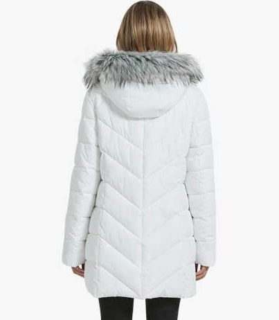 Stylish Faux Fur Hooded Zipper Button Closure Quilted Parka Jacket (XS–3XL) – Free Shipping