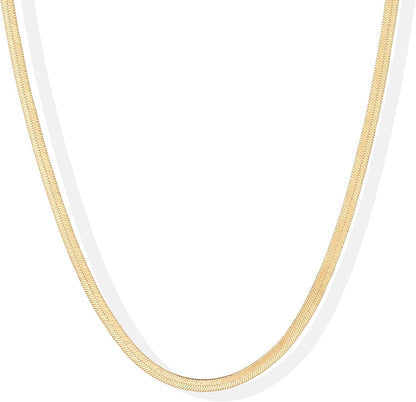 Luxurious Herringbone Chain 14K GP Adjustable Necklace - Free Shipping