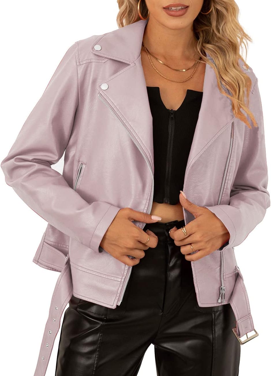 Stylish Faux Leather Fashionable Zipper Biker Outerwear Jacket-Free Shipping