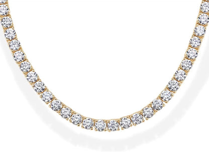 Chic Diamond Tennis Necklace 14K GP Cubic Zirconia - Free Shipping