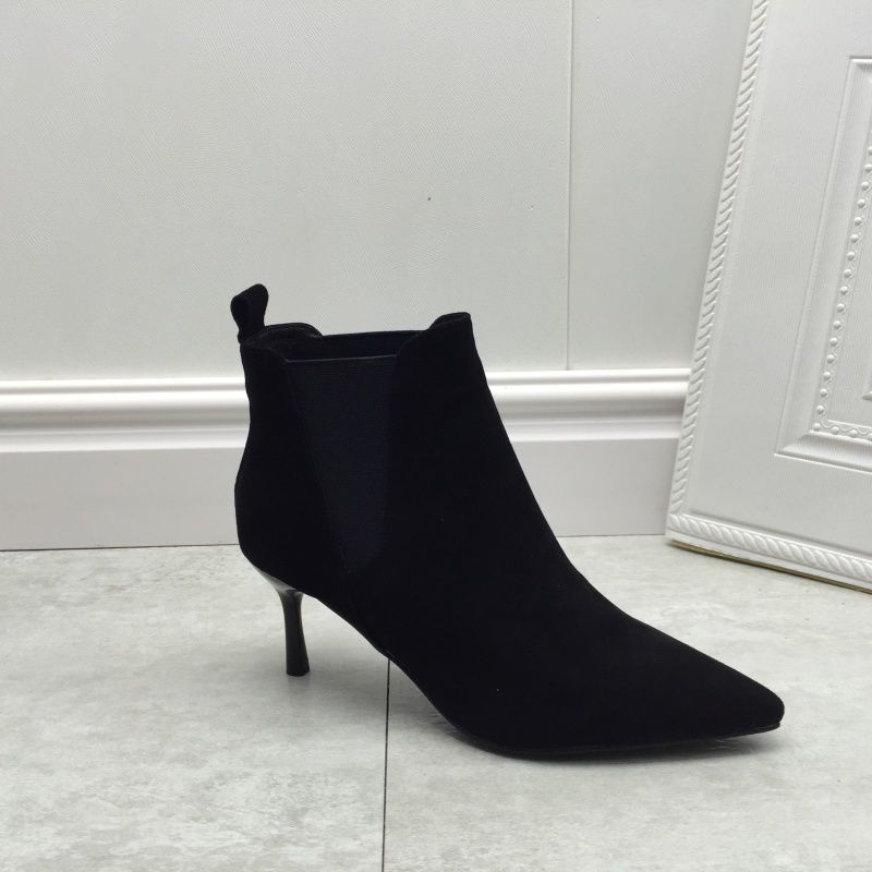 Soft Microfiber Pointed-Toe Stiletto High Boots - Free Shipping