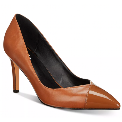 Michelle Pumps Coffee Extended Sizes - Free Shipping