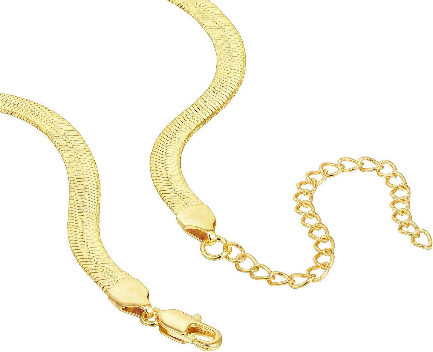 Luxurious Herringbone Chain 14K GP Adjustable Necklace - Free Shipping