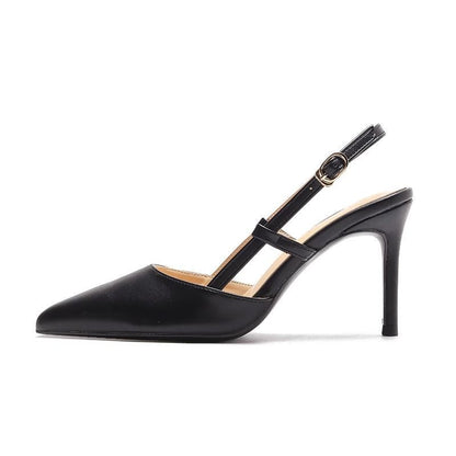 Elegant Black Or Nude Slingback Pumps - Free Shipping