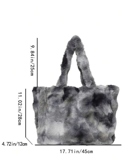 Cozy Chic: Soft Plush Minimalist Fluffy Tote Bag