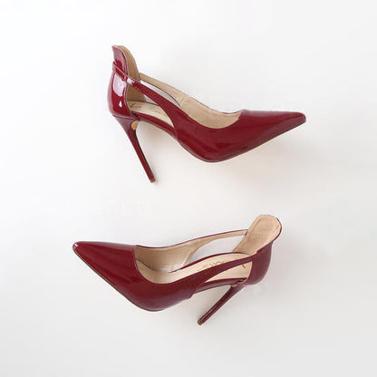 Pointed-Toe French-Style Hollow-Out Stiletto High Heels - Free Shipping