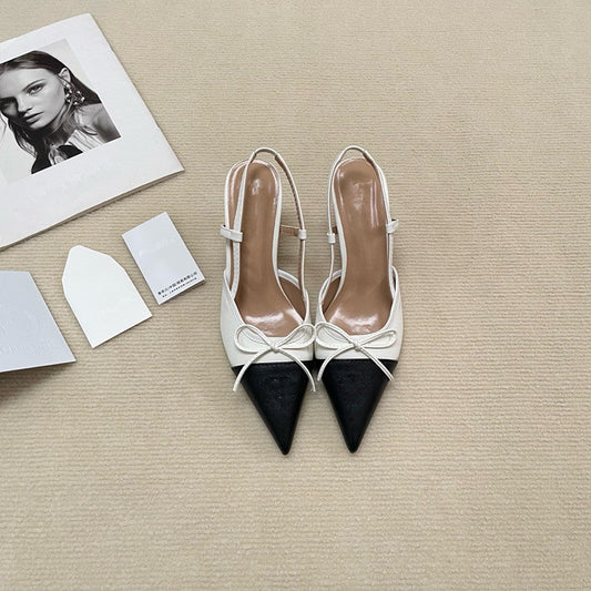 Pointed Toe Ankle Leather High Heels - Free Shipping