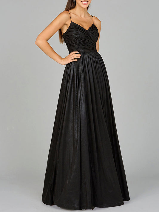 Stunning High Slit Metallic Jersey Dress - Free Shipping