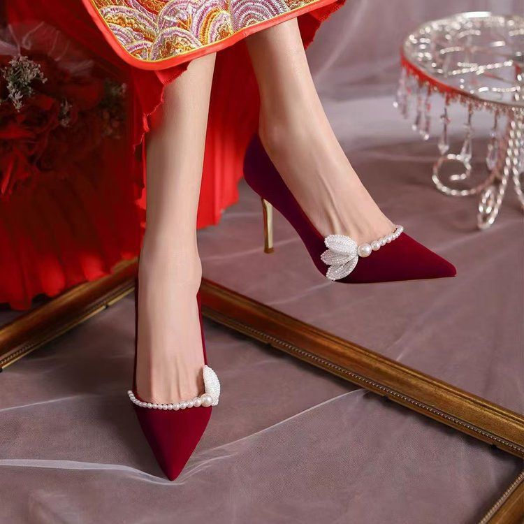 Open-Toe Crossover Strap Mary Jane Stiletto Heels - Free Shipping