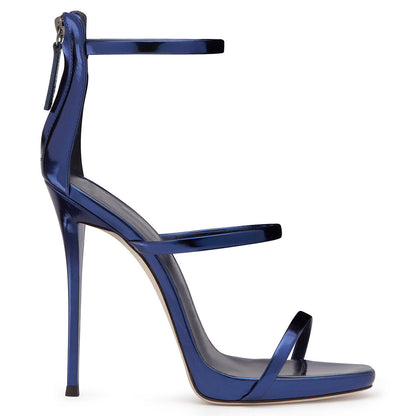 Fish Mouth Ankle Strap Stiletto High Heel - Free Shipping