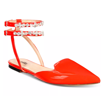 Rosalind Flats Red Extended Sizes - Free Shipping