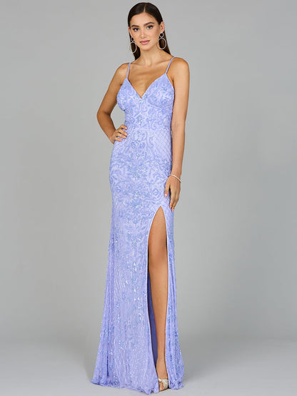 Stunning BodyCon V-Neck Beaded Gown - Free Shipping