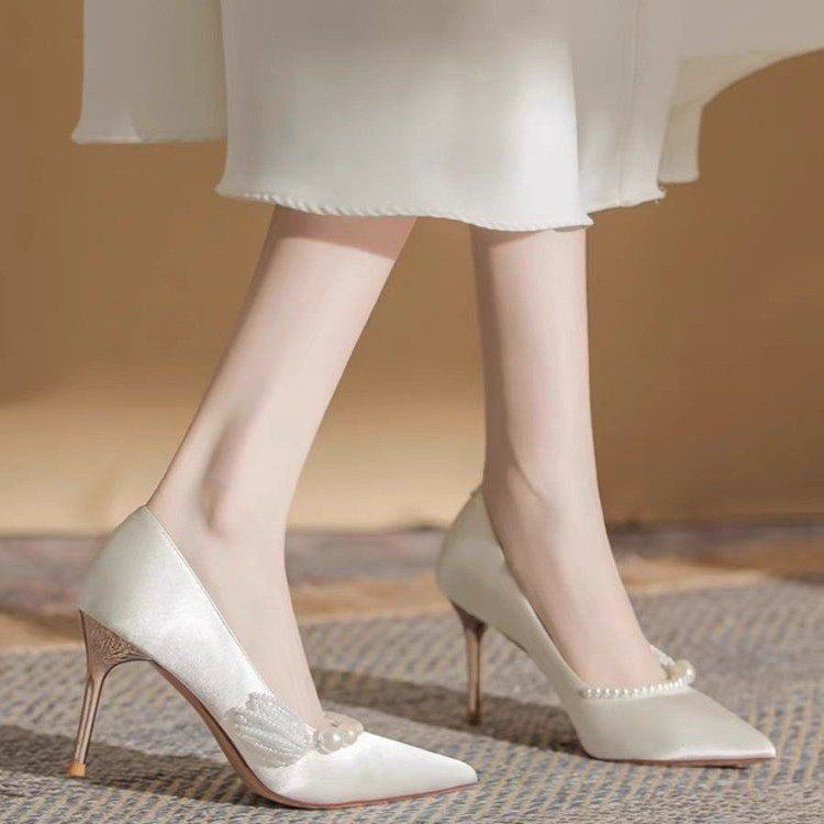 Open-Toe Crossover Strap Mary Jane Stiletto Heels - Free Shipping