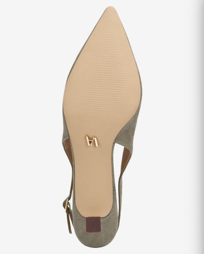Cecilia Slingback Green Extended Sizes - Free Shipping